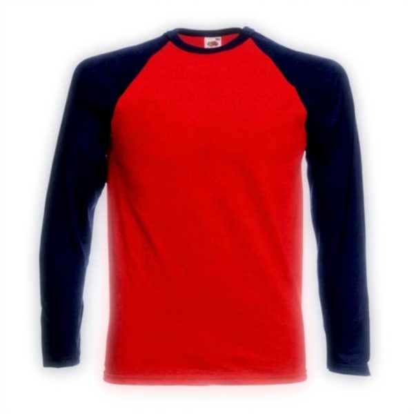 Fruit of The Loom Long Sleeve Baseball Tee T-Shirt Homme (Lot de 1)