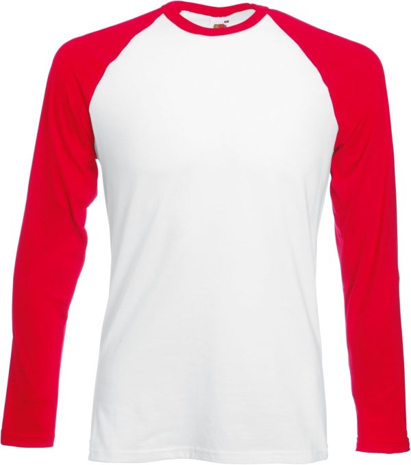 Fruit of The Loom Long Sleeve Baseball Tee T-Shirt Homme (Lot de 1)-6