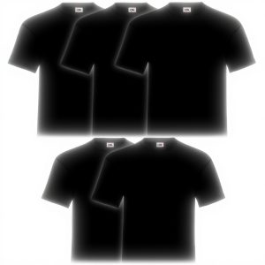 Fruit of the Loom T-shirts homme coton lot 5 noir