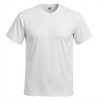 T-shirt homme col V Fruit of the Loom coton doux 3XL blanc