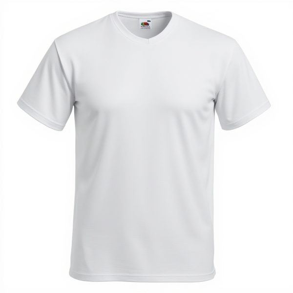 T-shirt homme col V Fruit of the Loom coton doux 3XL blanc
