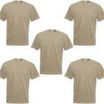 T-shirts homme Fruit of the Loom lot 5 marron XXL-0