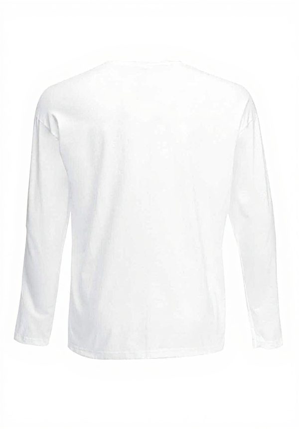 T-shirt homme Fruit of the Loom coton manches longues bleu
