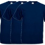 T-shirt homme Fruit of The Loom 3 pack coton classique bleu