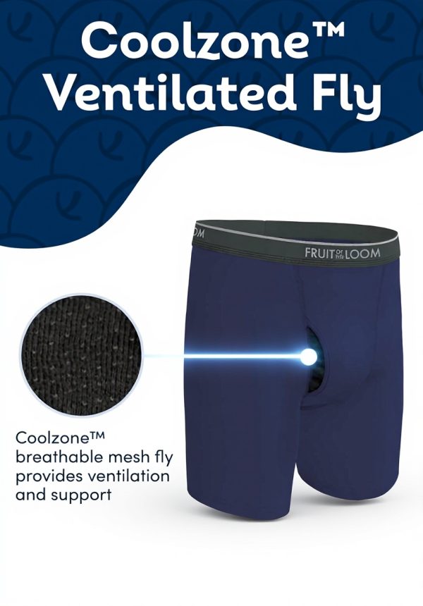 Boxers homme Fruit of The Loom Coolzone évacuant humidité