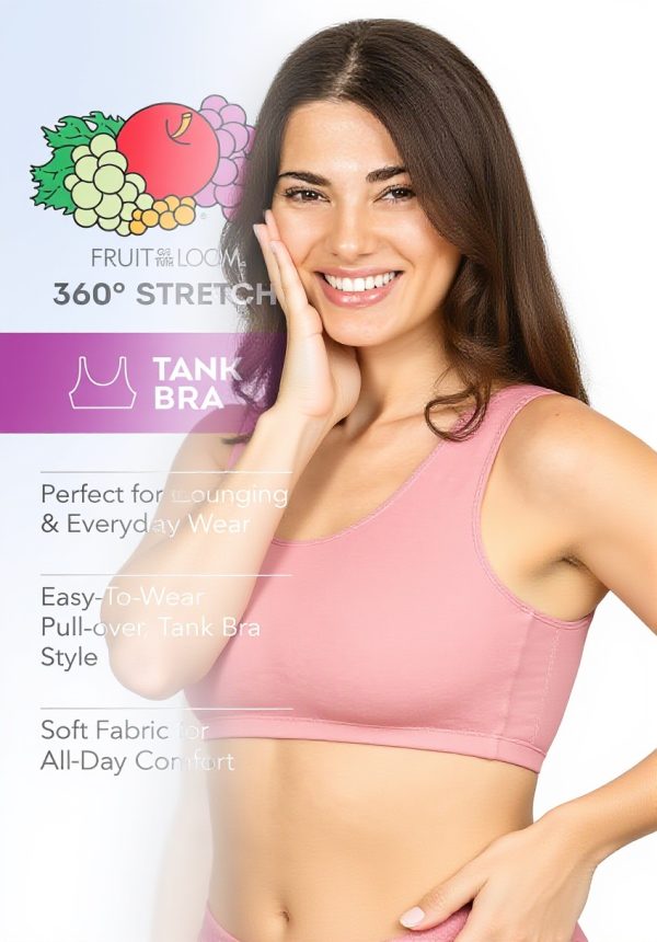 Soutien-gorge de sport Fruit of the Loom coton femme confort