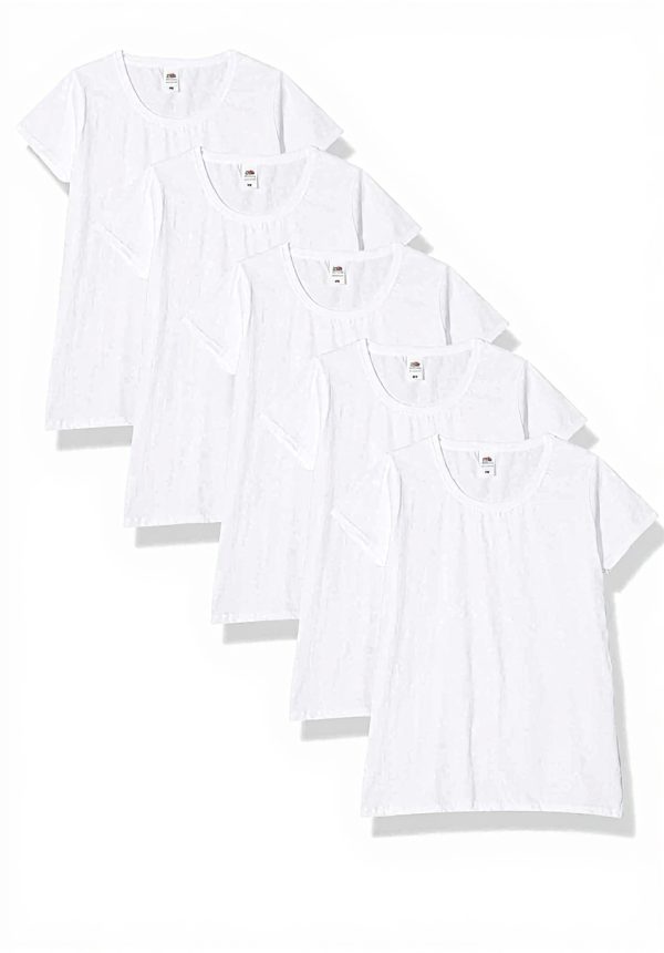 Fruit of the Loom Womens T-Shirt 5-Pack Cotton Comfort Fit
