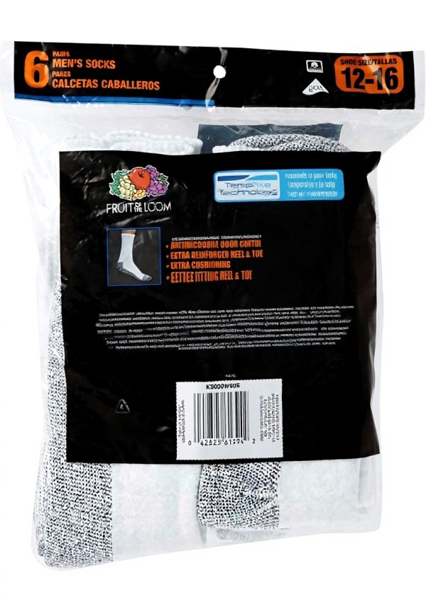 Chaussettes homme Fruit of the Loom confort coton lot 10