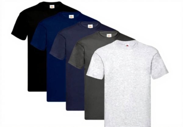 Fruit of the Loom Mens T-Shirts 5-Pack Soft Cotton Large