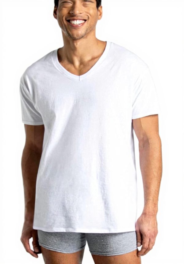 T-shirt col V homme Fruit of the Loom coton lot de 6