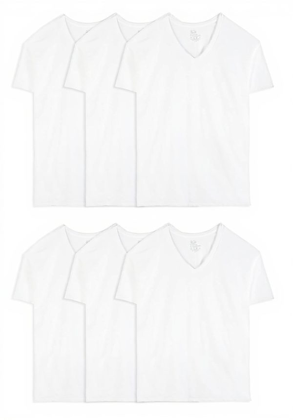 T-shirt col V homme Fruit of the Loom coton lot de 6