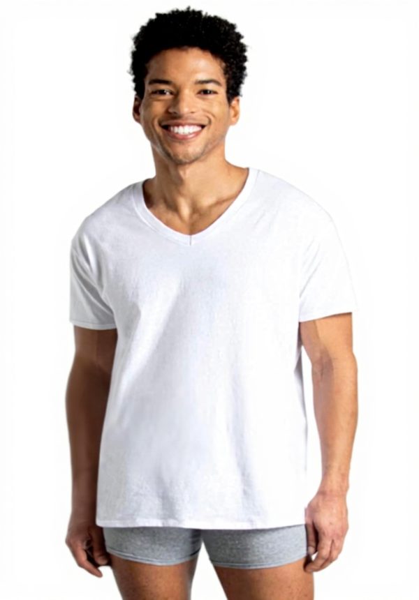 T-shirt col V homme Fruit of the Loom coton lot de 6