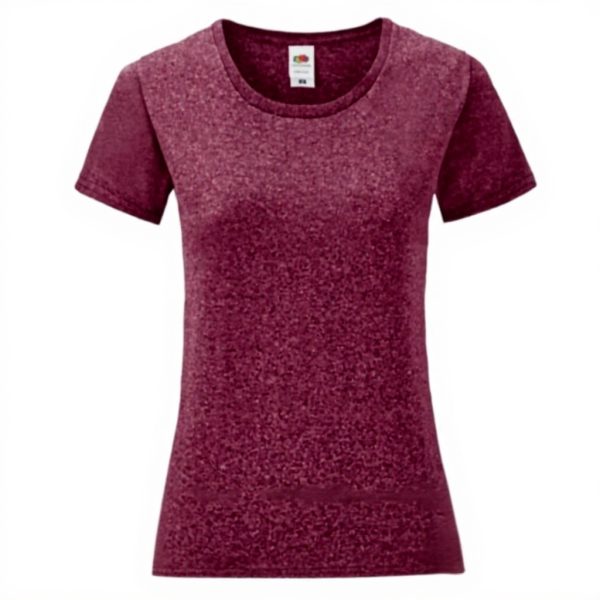 Fruit of the Loom Womens T-Shirt Comfortable Soft Bordeaux