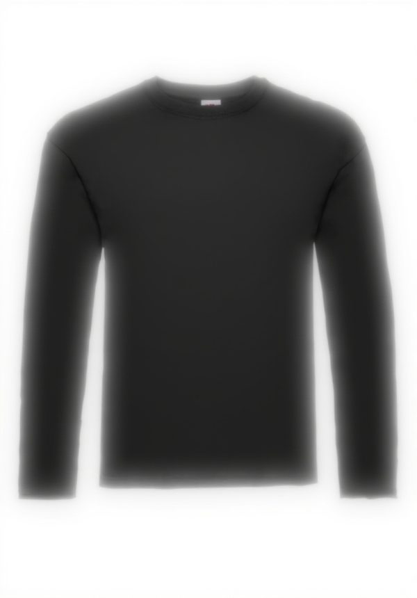 T-shirt homme Fruit of the Loom manches longues coton bleu