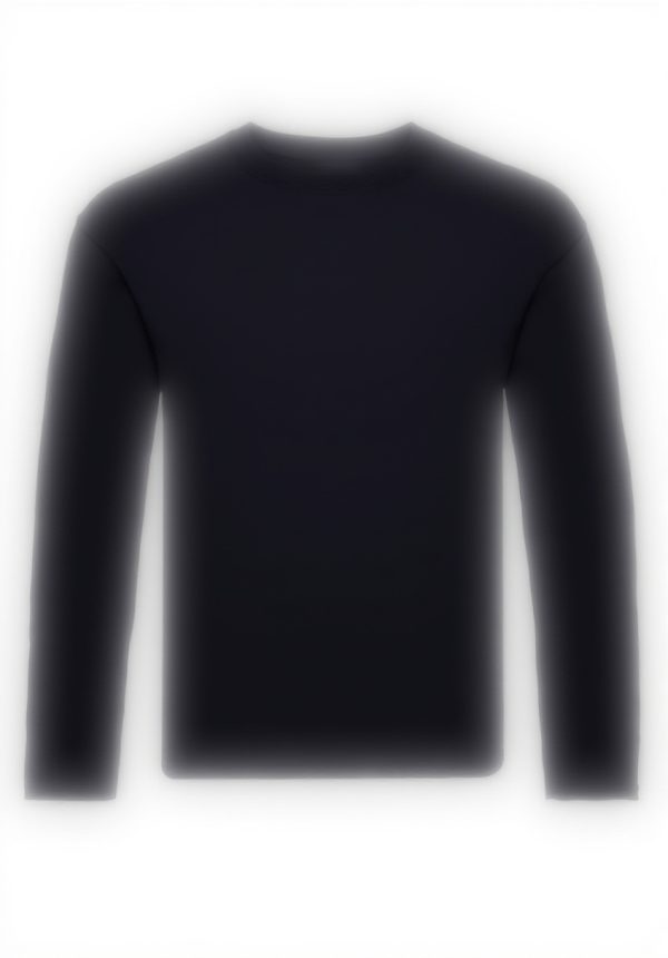 T-shirt homme Fruit of the Loom manches longues coton bleu