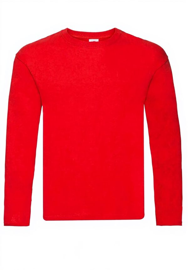 T-shirt homme Fruit of the Loom manches longues coton bleu