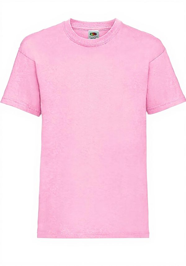 Boys T-shirt Fruit of the Loom Light Pink Cotton Short