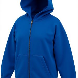 Fruit of the Loom Hoodie Boys Unisex Cotton Blend Zip Front