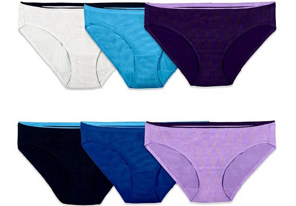 Culottes Femme Fruit of The Loom Coton Respirant Multipack