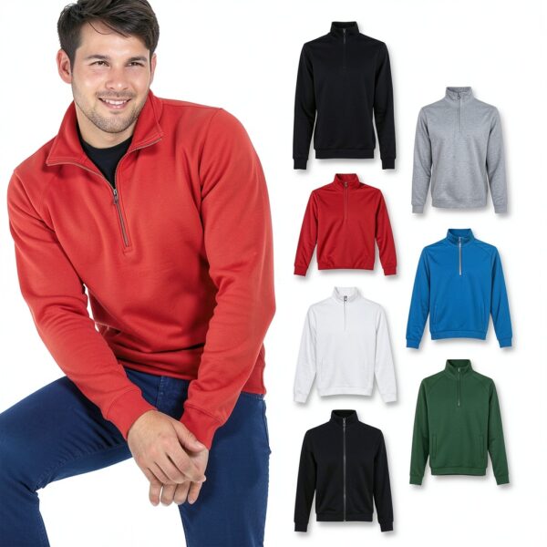 Sweat-shirt Fruit of the Loom Homme Polycoton Gris M-6