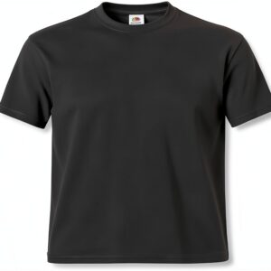 Valueweight T-shirt coton lot 10 noir col rond-0