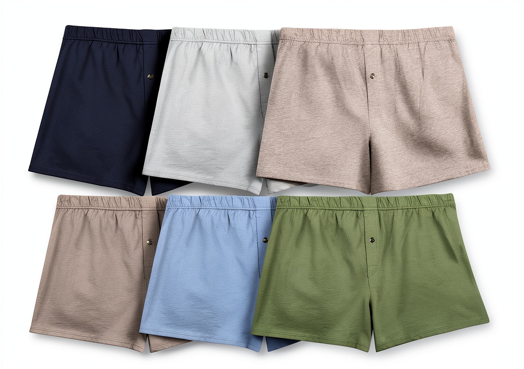 Boxers Fruit of the Loom en couleurs assorties sur fond neutre
