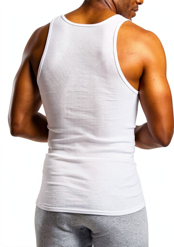 Debardeur Fruit of the Loom Homme Cotele Blanc 6 Paquet-3