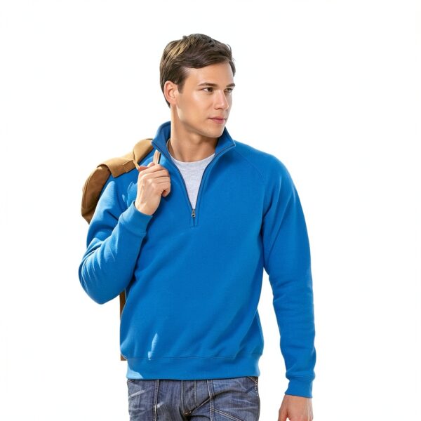 Sweat-shirt Fruit of the Loom Homme Polycoton Gris M-8