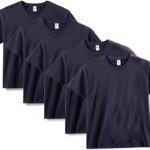 T-shirt Homme Multipack 5 Col Ras du Cou Blanc Bleu Noir-0