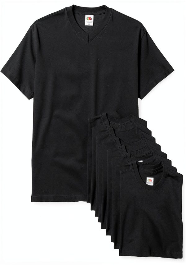 T-shirt homme Fruit of the Loom lot 10 noir confortable