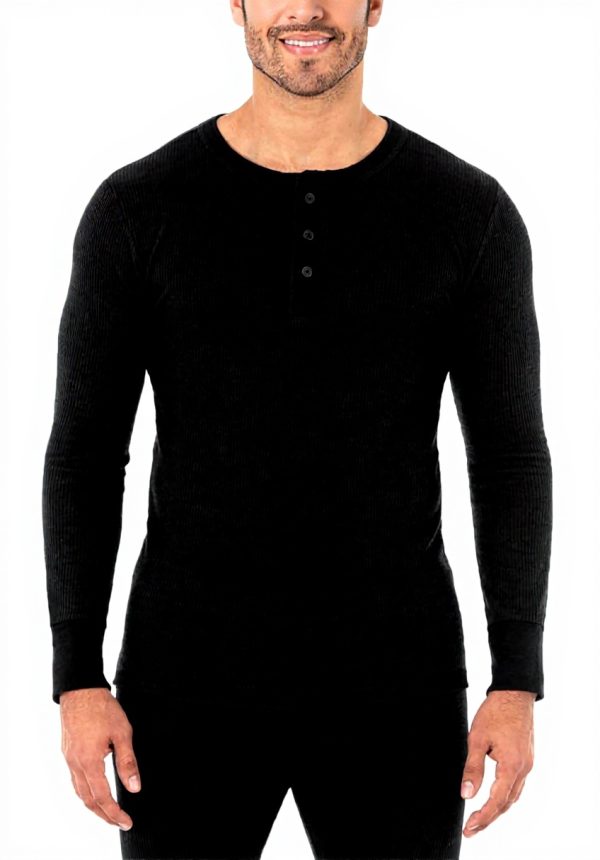 Fruit of the Loom Henley thermique recyclé homme