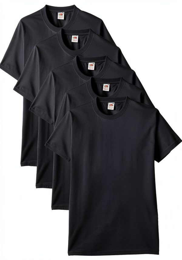 T-shirt homme Fruit of the Loom coton épais confortable bleu