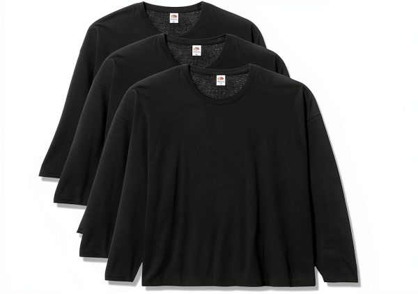 Fruit of The Loom T-shirt Homme Lot 5 Manches Longues