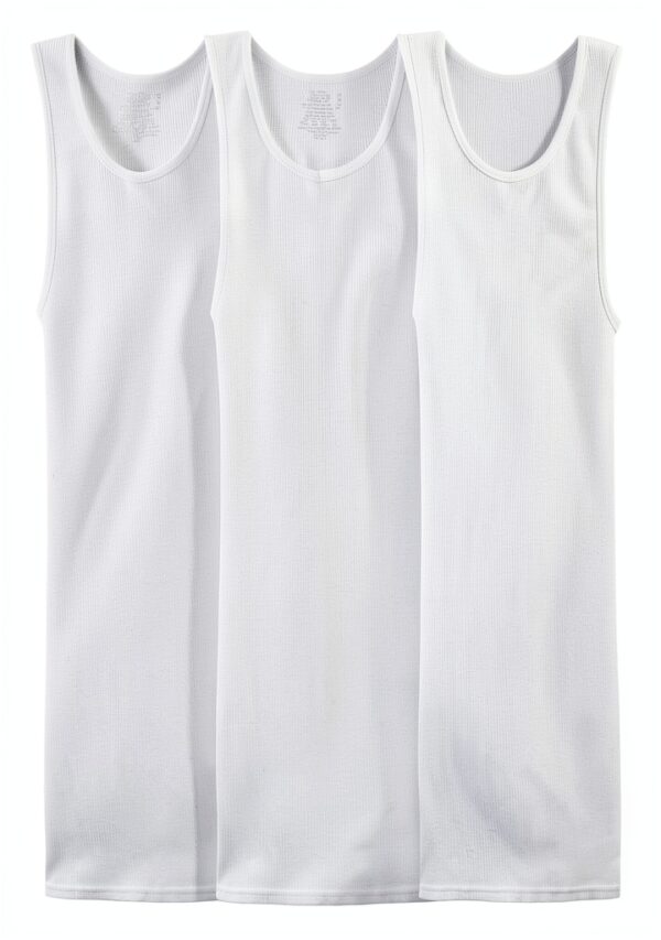 Debardeur Fruit of the Loom Homme Cotele Blanc 6 Paquet-0