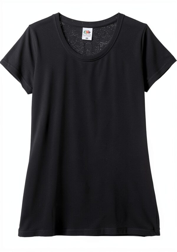 T-shirt Femme Fruit of the Loom Col Ras Coton Manches-0