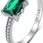 Bague femme tanzanite argent S925 sertissage pavé CZ-0