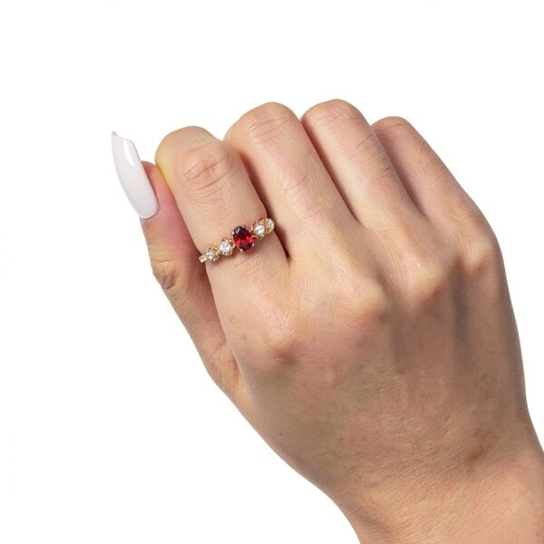 Bague zircon argent sterling 925 cadeau femme design luxe-3