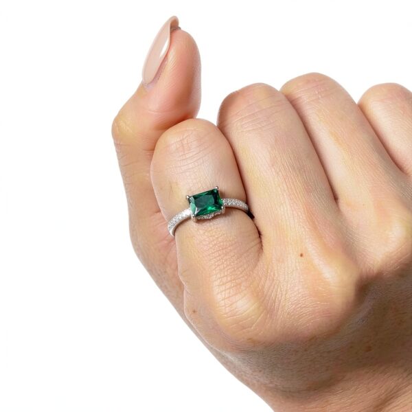 Bague Tanzanite S925 Émeraude Synthétique Cadeau Femme-3