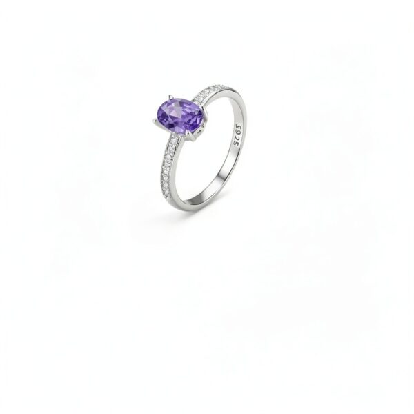 Bague tanzanite S925 émeraude synthétique cadeau femme-3