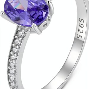 Bague émeraude synthétique S925 plaqué platine cadeau femme-0