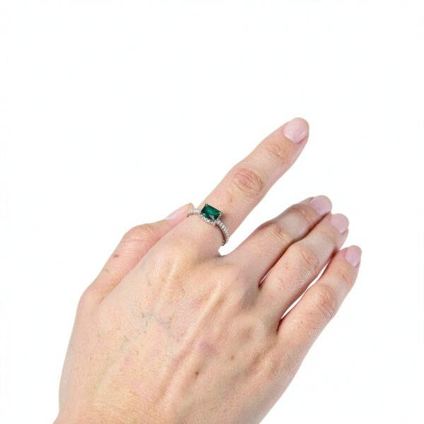 Bague Tanzanite S925 Émeraude Synthétique Cadeau Femme-1