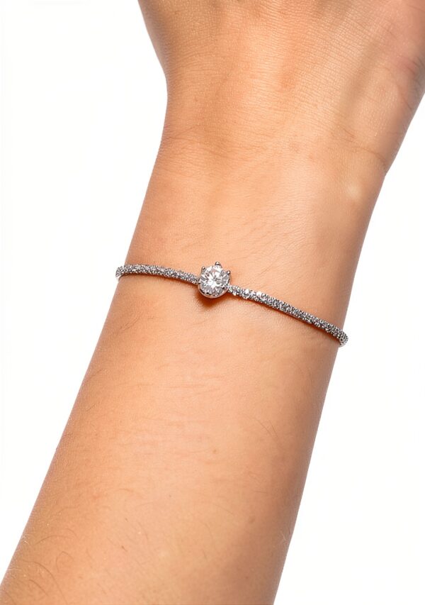 Bracelet Moissanite 1ct Generic S925 Platine plaqué cadeau-4