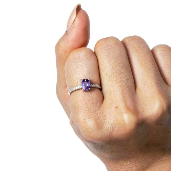 Bague tanzanite S925 émeraude synthétique cadeau femme-4
