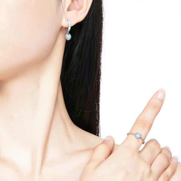 Bague argent turquoise cadeau femme design hypoallergénique-1