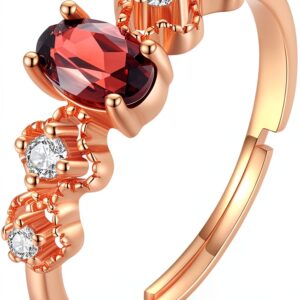 Bague zircon argent sterling cadeau femme élégante ajustable-0