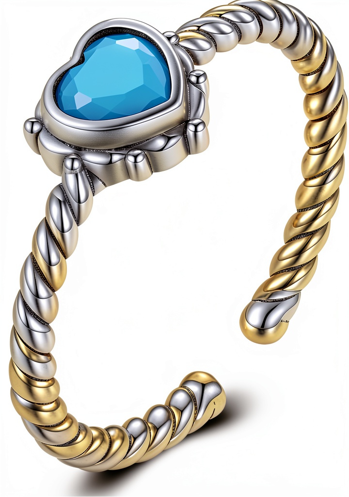 Bague turquoise argent S925 sur un fond neutre