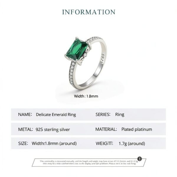 Bague Tanzanite Argent S925 Émeraude Synthétique Cadeau-4