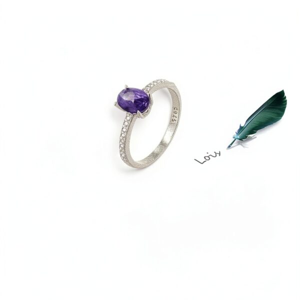 Bague tanzanite S925 émeraude synthétique cadeau femme-1