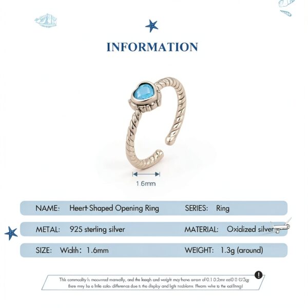 Bague S925 Turquoise synthétique Argent oxydé-4