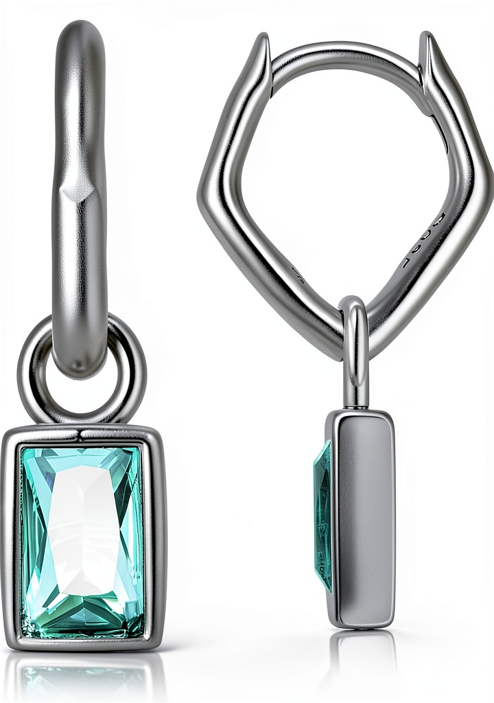 Boucles d'oreilles argent oxydé 925 Sterling Silver